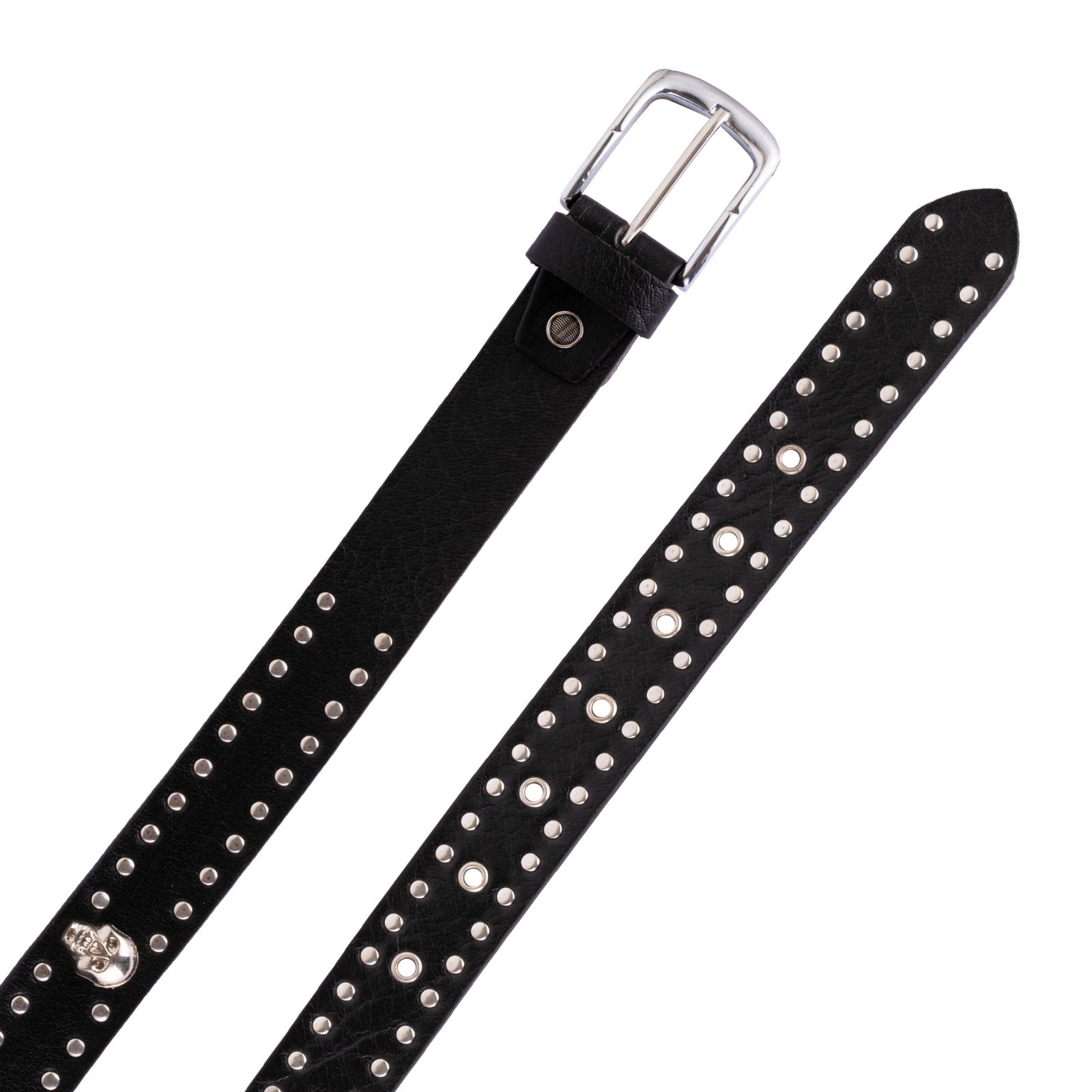 The Rutland Biker Skull and studded Punk leather Belt