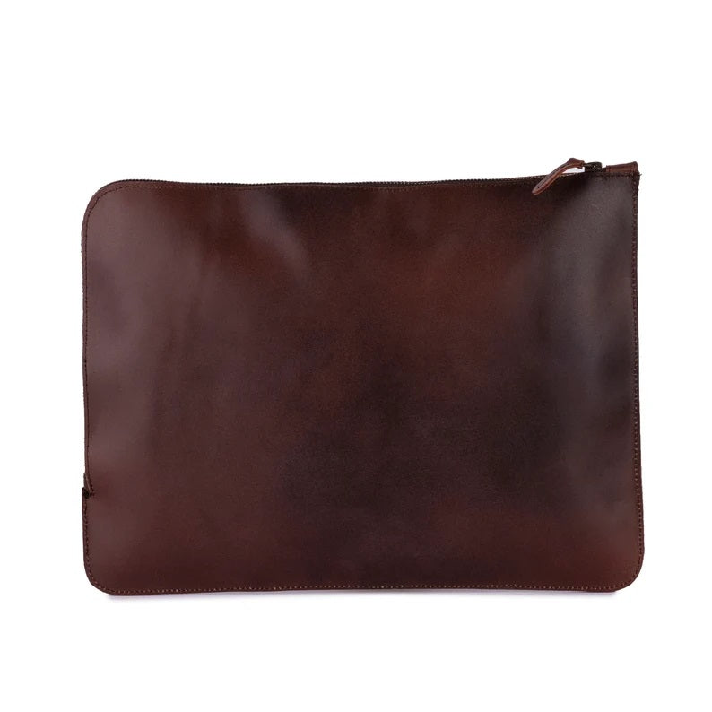 The Bristle Dark Brown Leather Sleeve