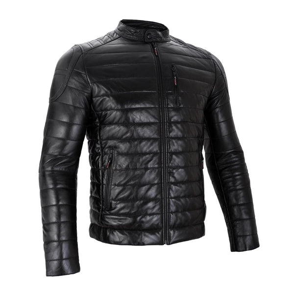 Premium Warm & Stylish Luxury Puffer Sheep Skin Leather Jacket