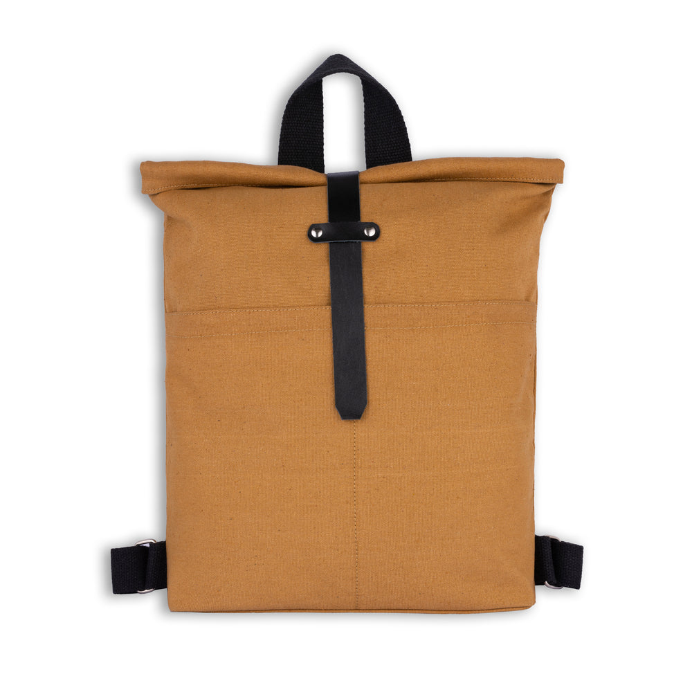 canvas and leather backpacks uk The Northamptonshire London Brown colored washable Canvas Rucksack
