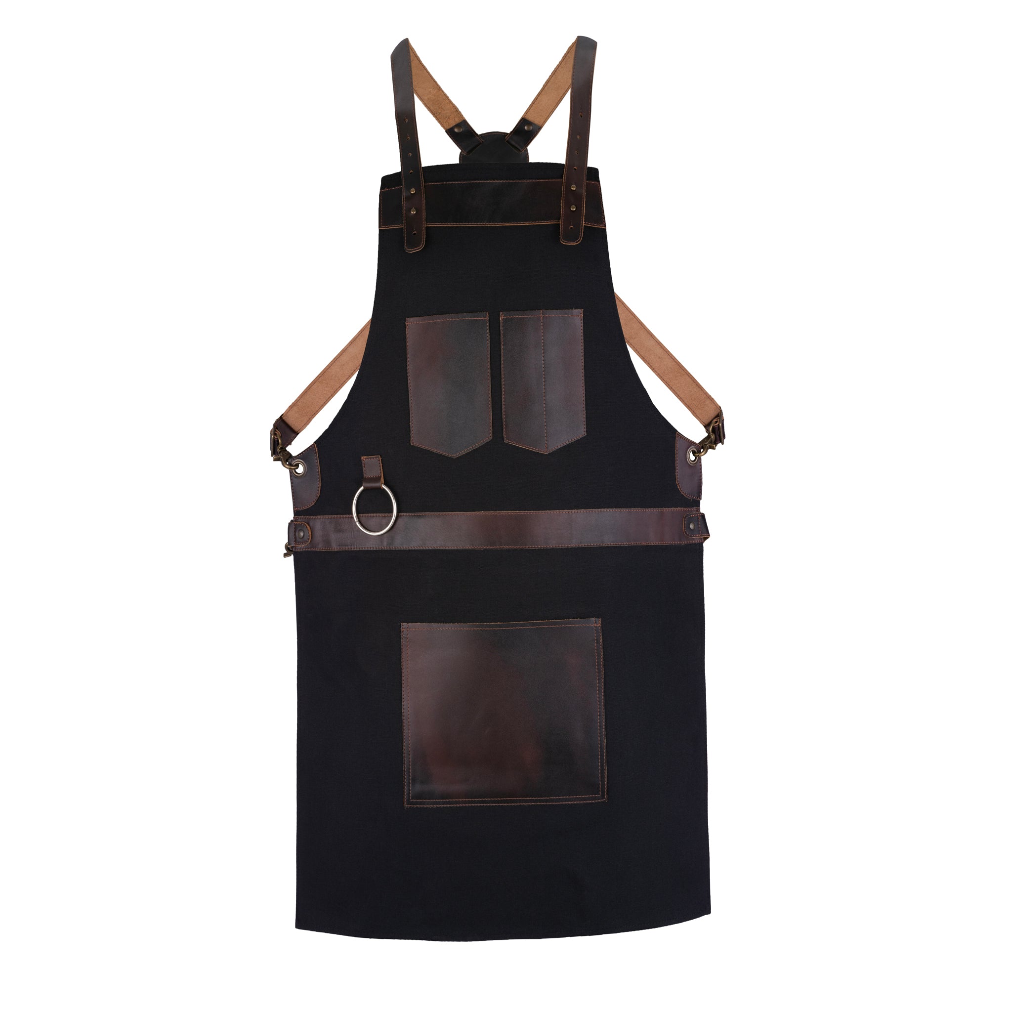 The Cornwall Black Canvas Crossbody Apron