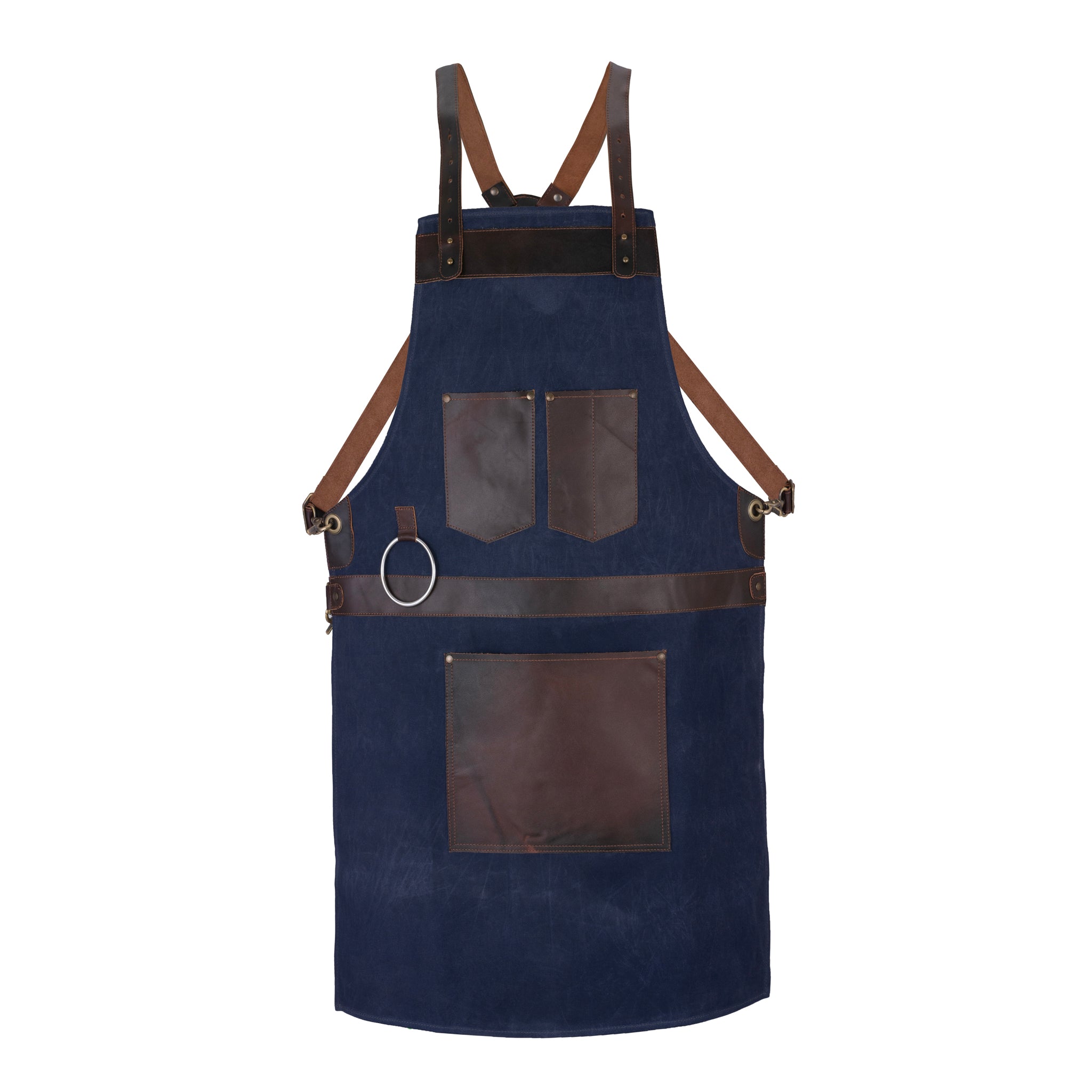 Apron Ropol Waxed Blue Leather Canvas apron and Roll Gift Set – LEATHERSHIRE