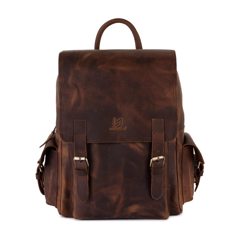 The Surrey Brown Vintage Style Handmade Backpack