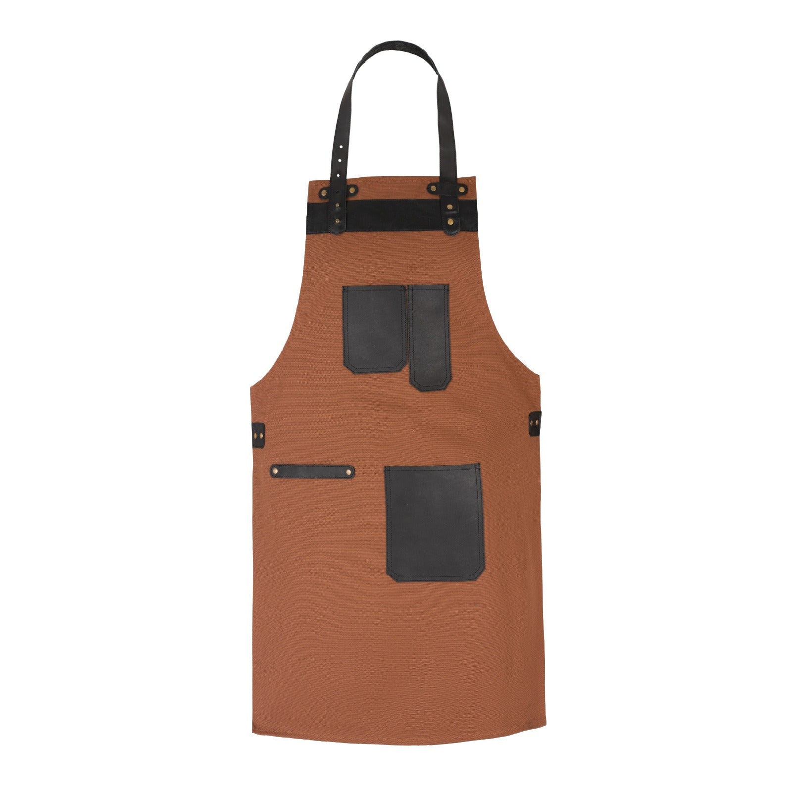 The Norfolk Leather Brown Canvas Butcher Apron