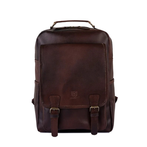 The Herefordshire London Brown Vintage Style Leather Rucksack ...