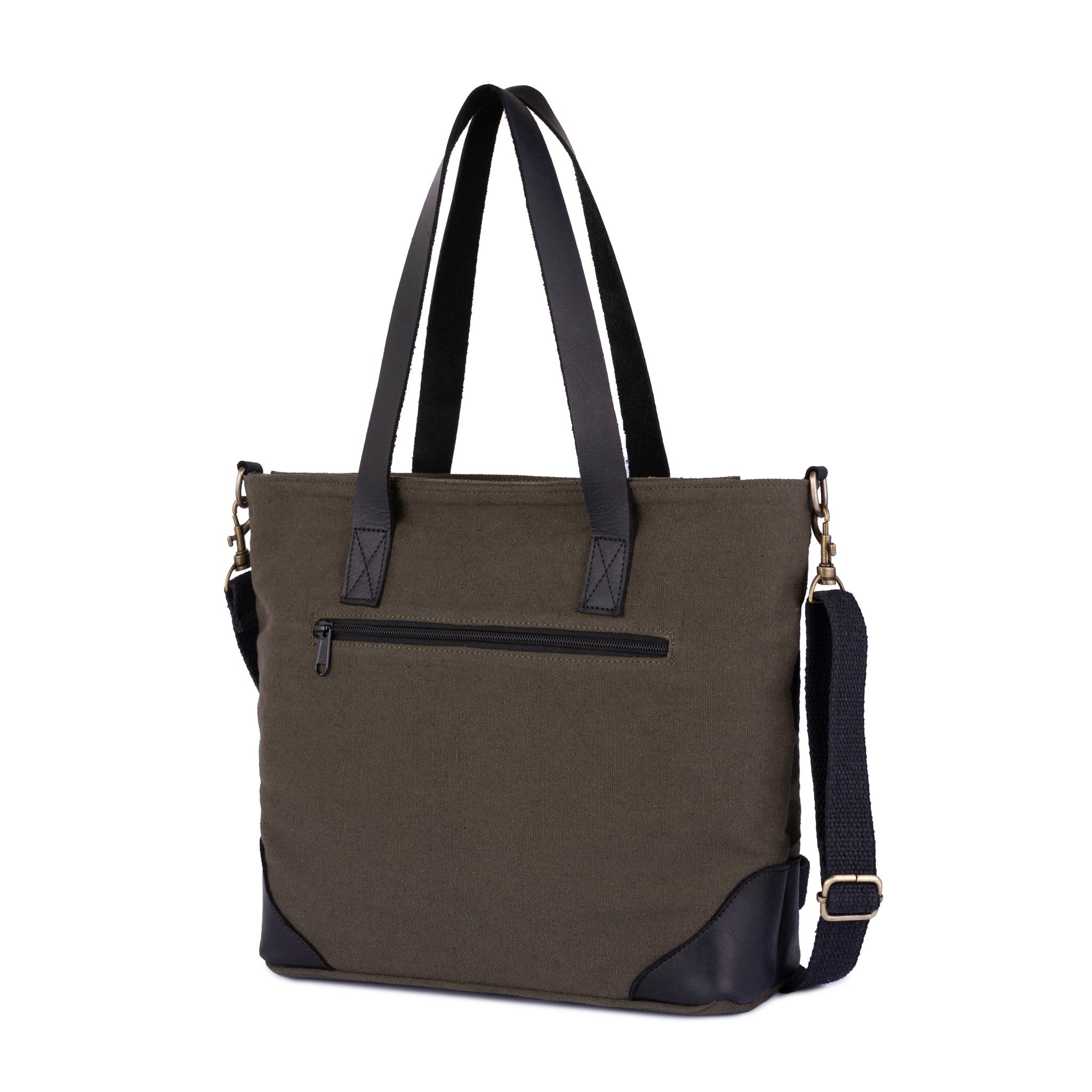 The Devon Canvas Tote Bag for Woman With Leather Straps