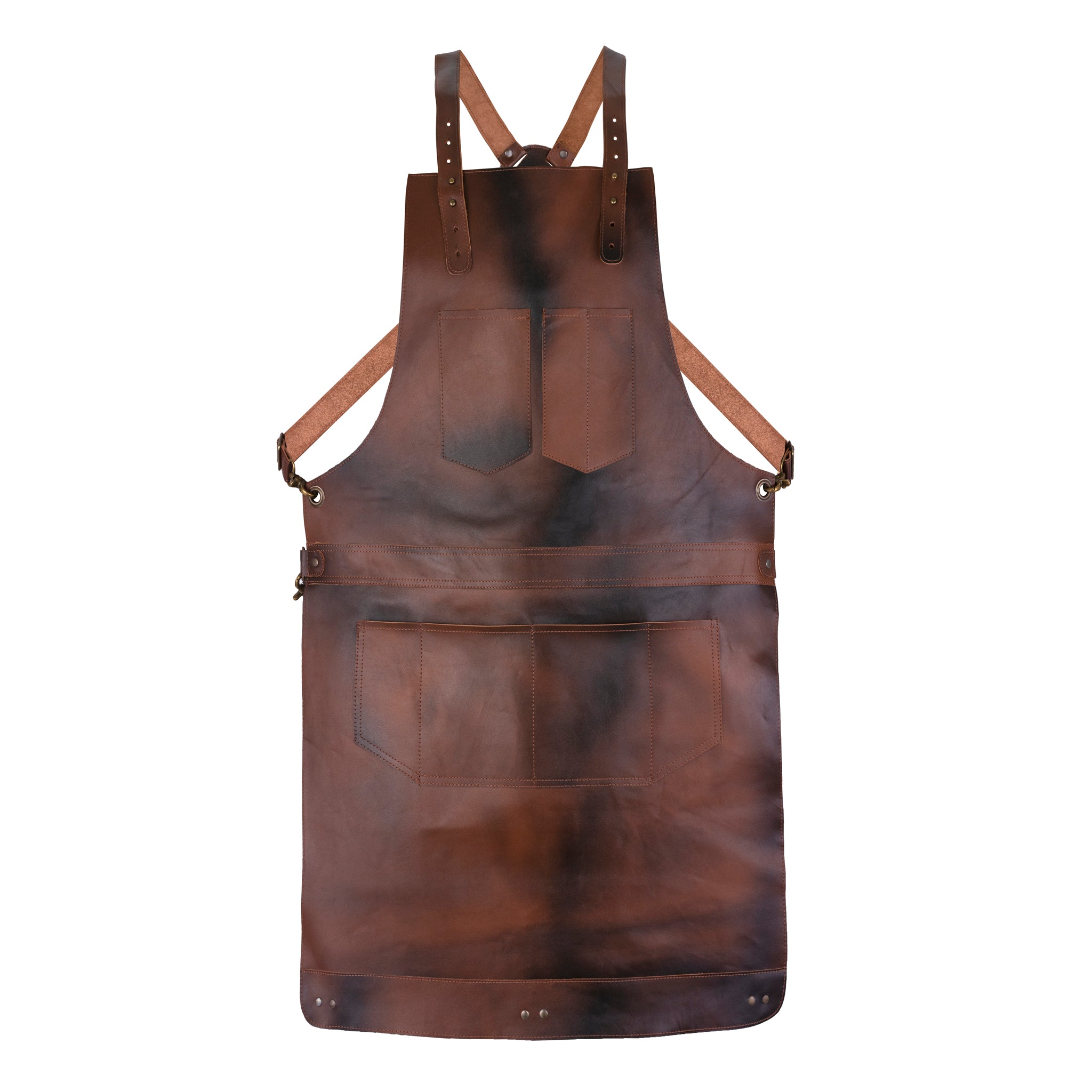 The Surrey Cognac Brown Full Grain Leather Crossbody Apron