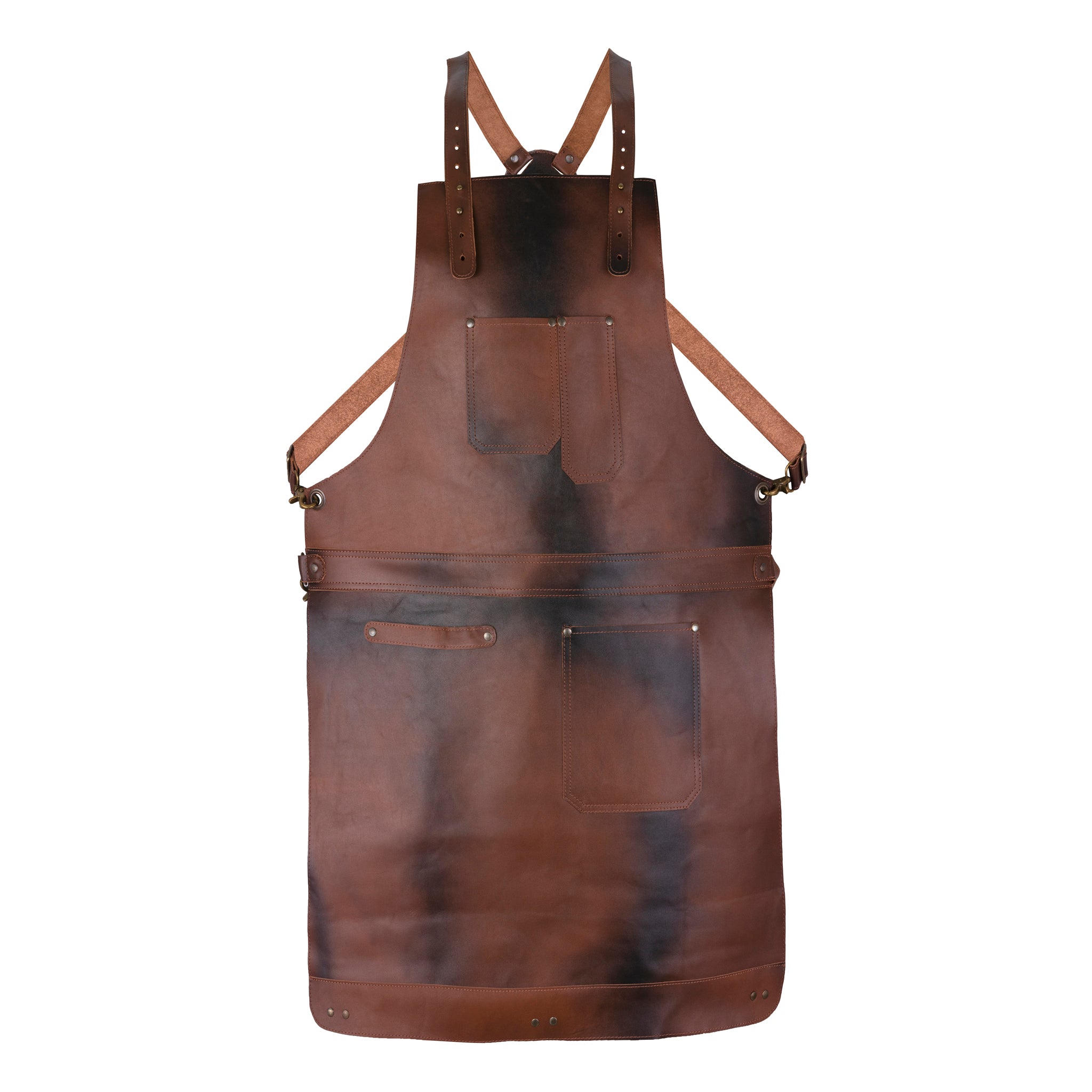 The Northamptonshire Cognac Brown Full Grain Leather Crossbody Apron