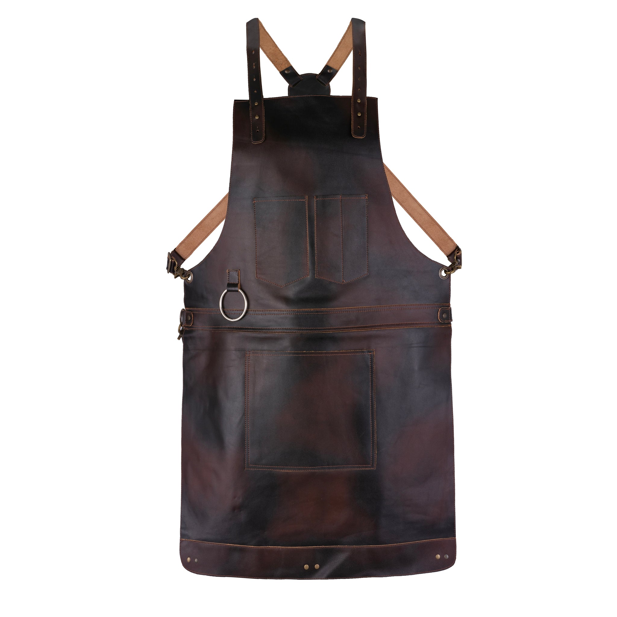 The Northumberland Dark Brown Full Grain Leather Crossbody Apron