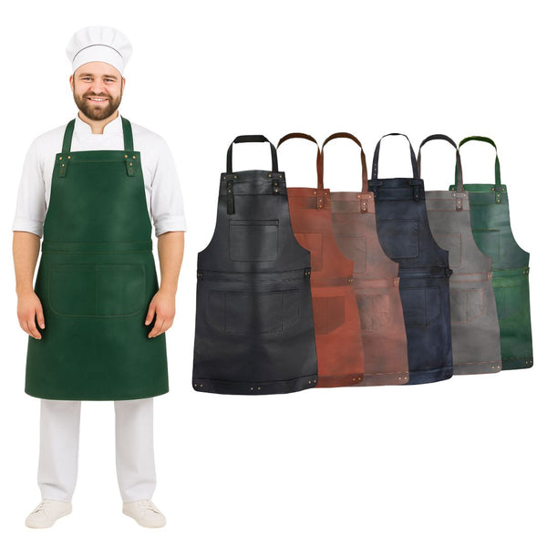 The Devon Full Grain Leather Apron- Free Customized Branding