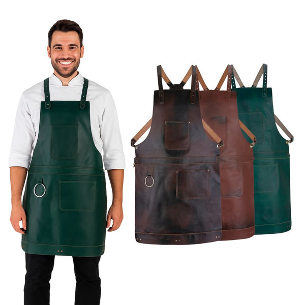 The Nottinghamshire Full Grain Leather Crossbody Apron - Free Customized Branding