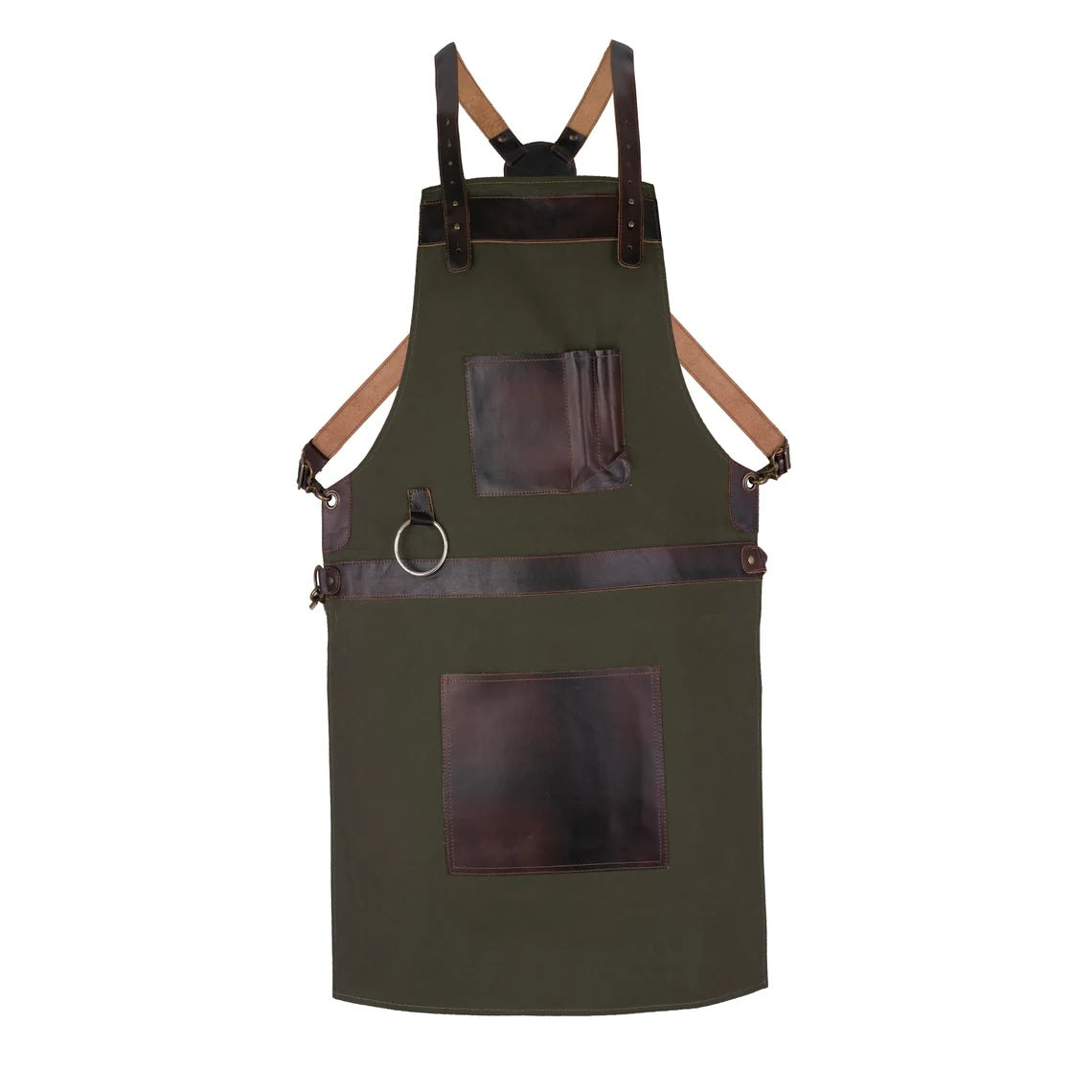 The Kent Green Canvas Crossbody Apron