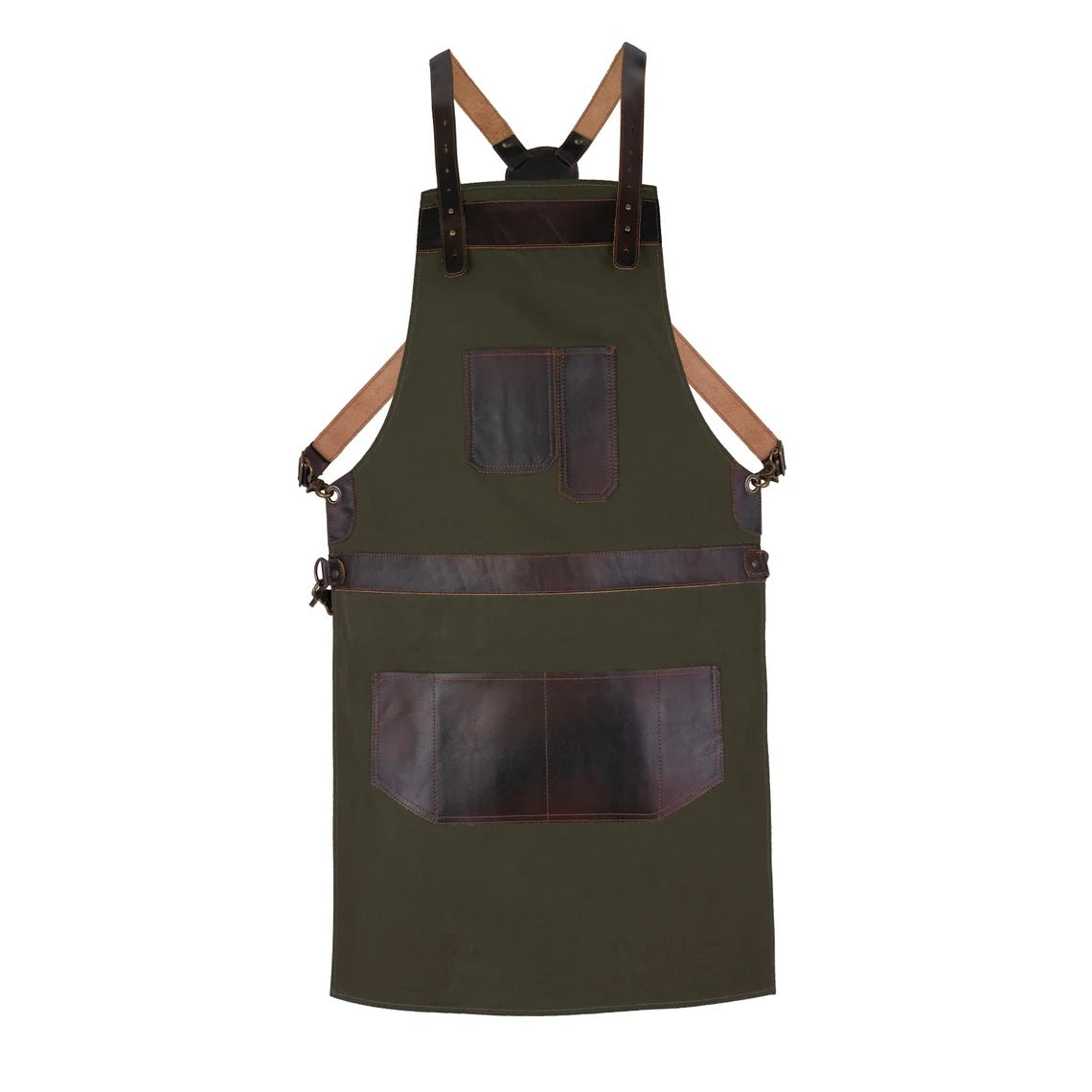 The County Durham Green Canvas Crossbody Apron