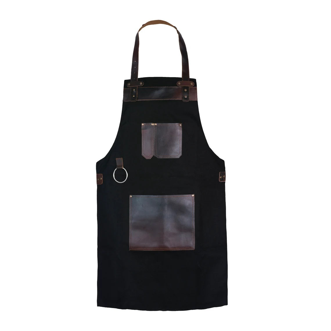 The Derbyshire Black Canvas Bib Apron