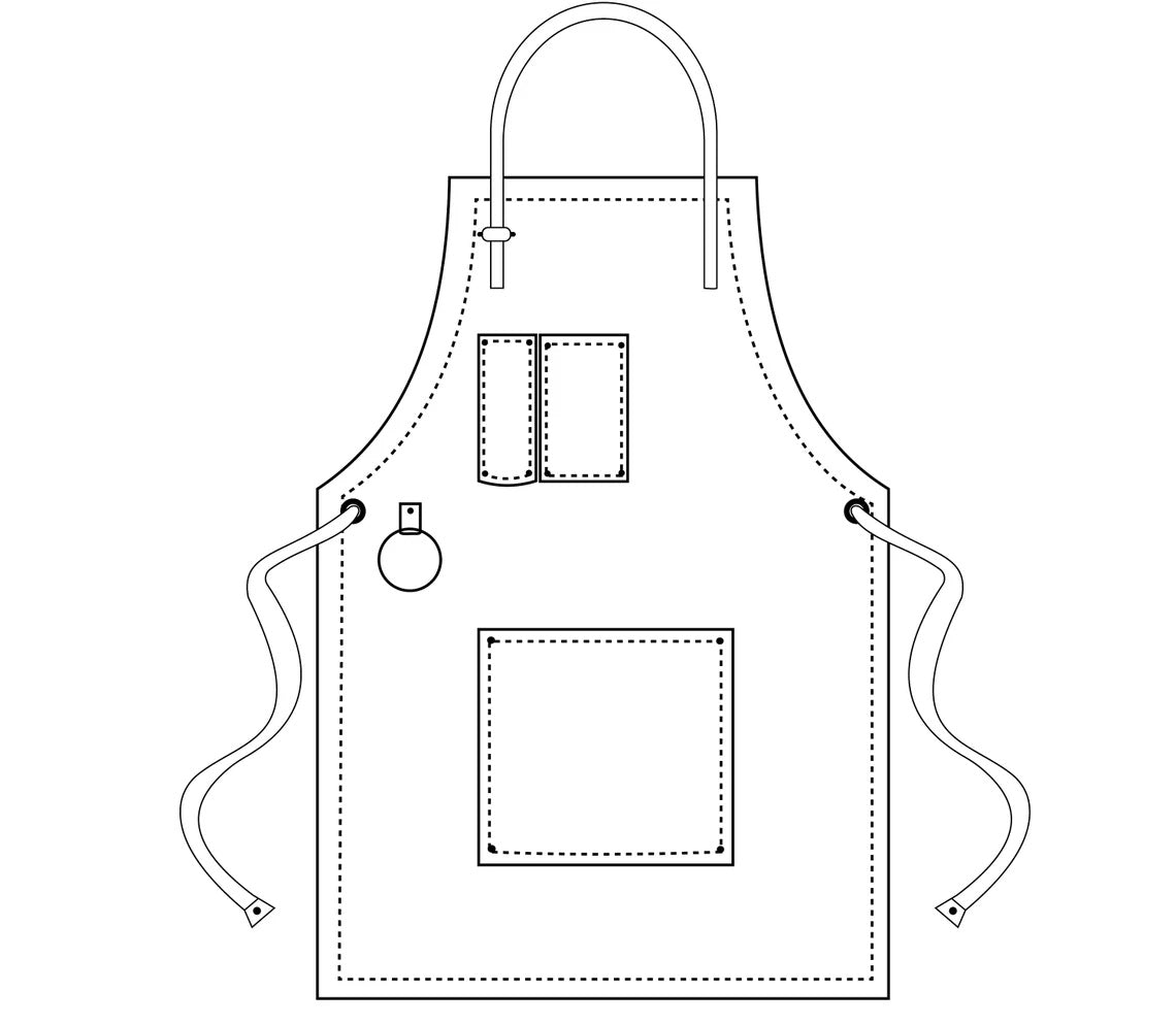 The Derbyshire Black Canvas Bib Apron