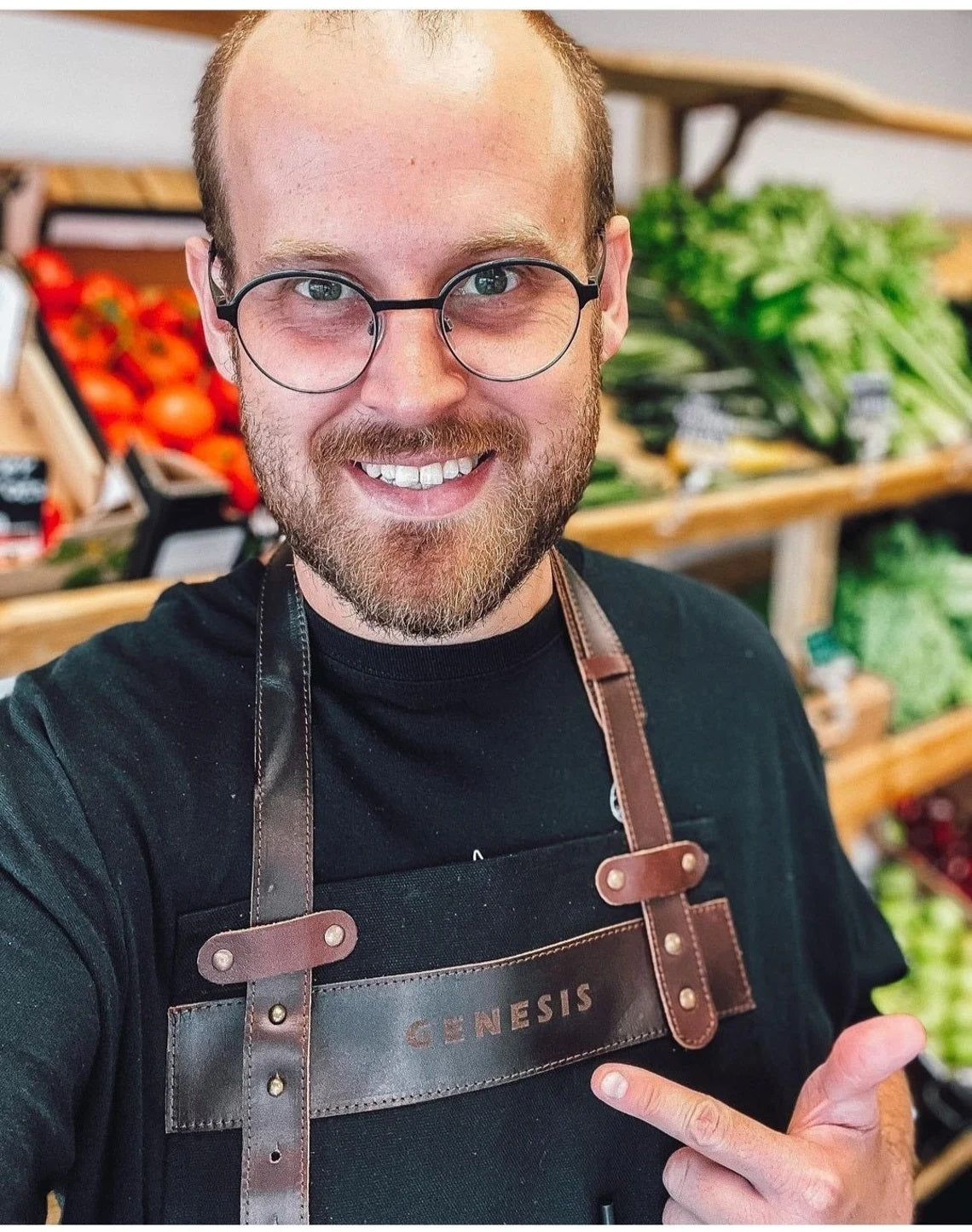 The Dorset Black Canvas Bib Apron