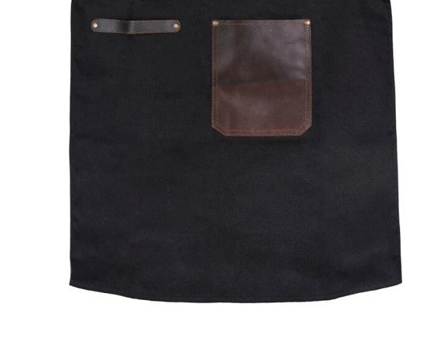 The Dorset Black Canvas Bib Apron