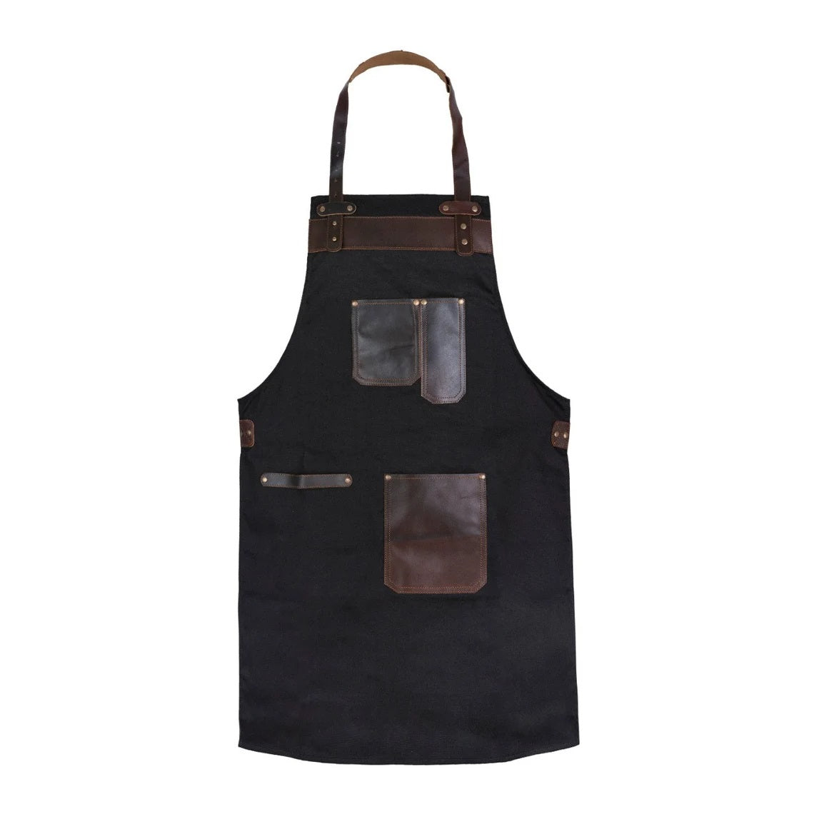 The Dorset Black Canvas Bib Apron