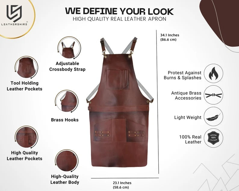 The Cornwall Full Grain Leather Apron