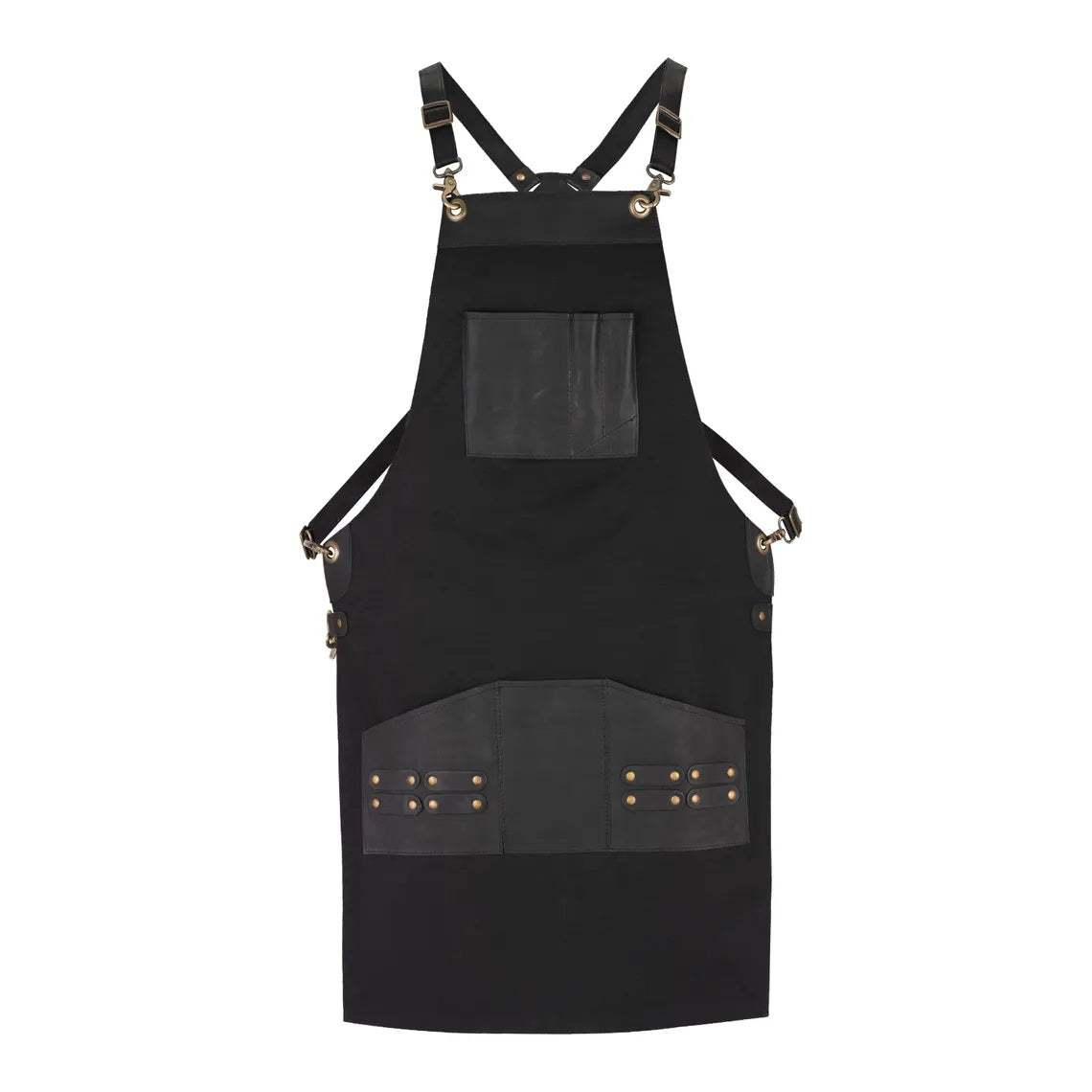 The Bedfordshire Canvas Apron with Leather pockets