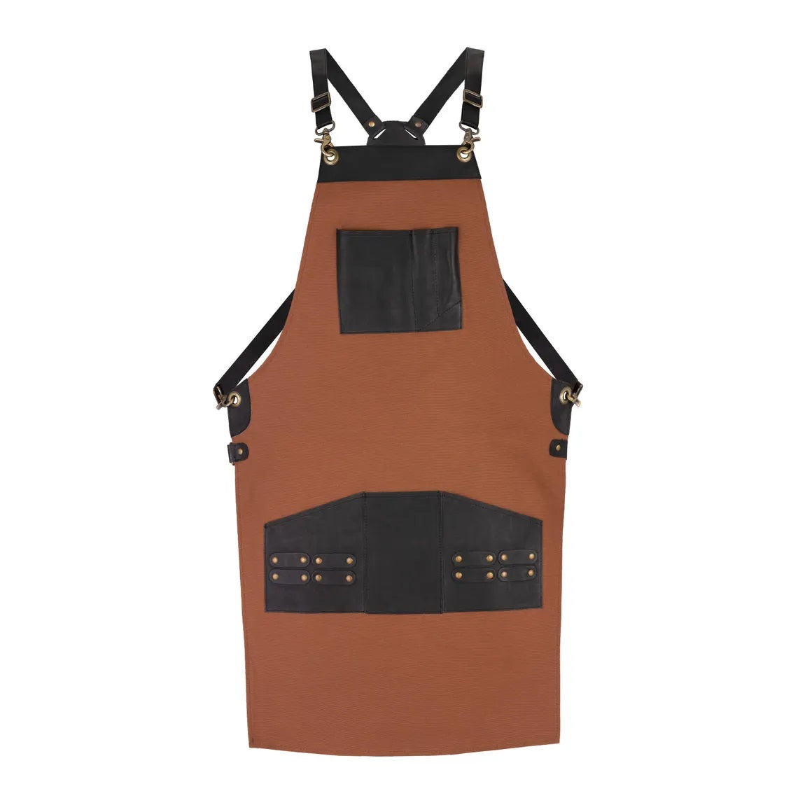 The Bedfordshire Canvas Apron with Leather pockets