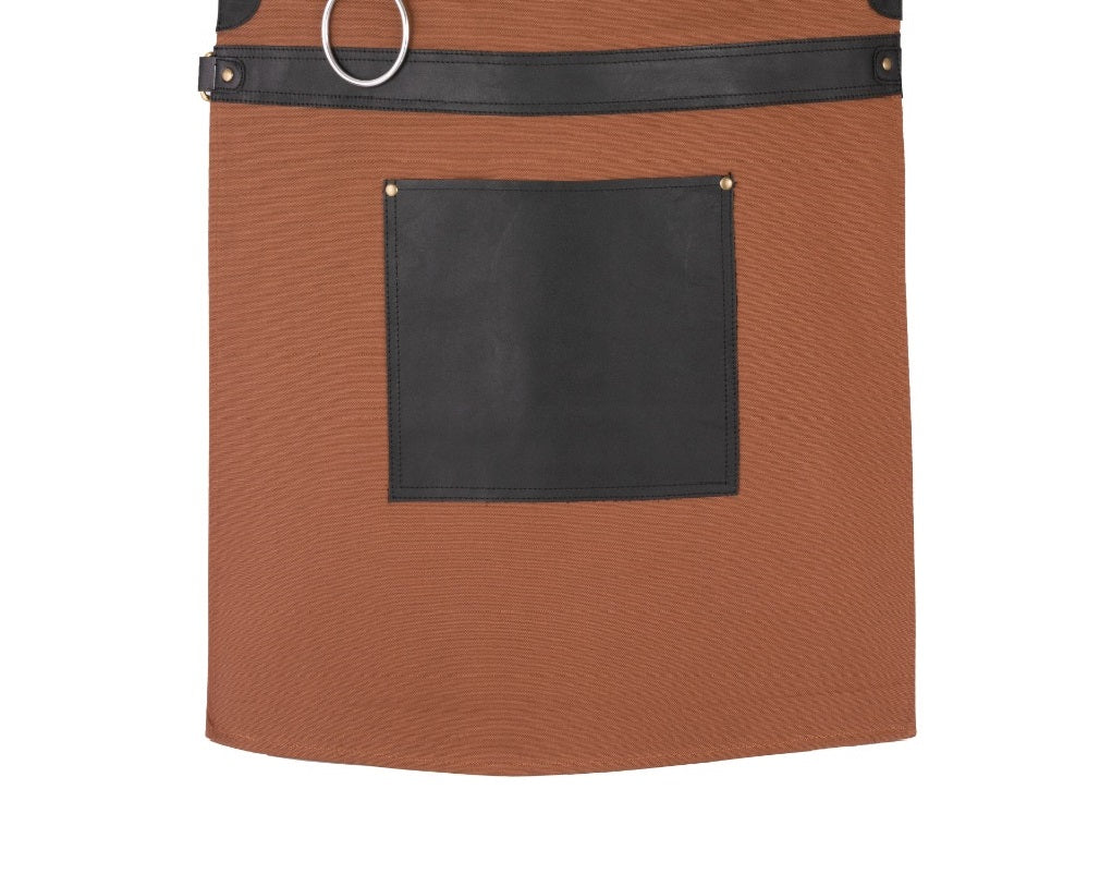 The West Midlands Brown Canvas Crossbody BBQ Apron