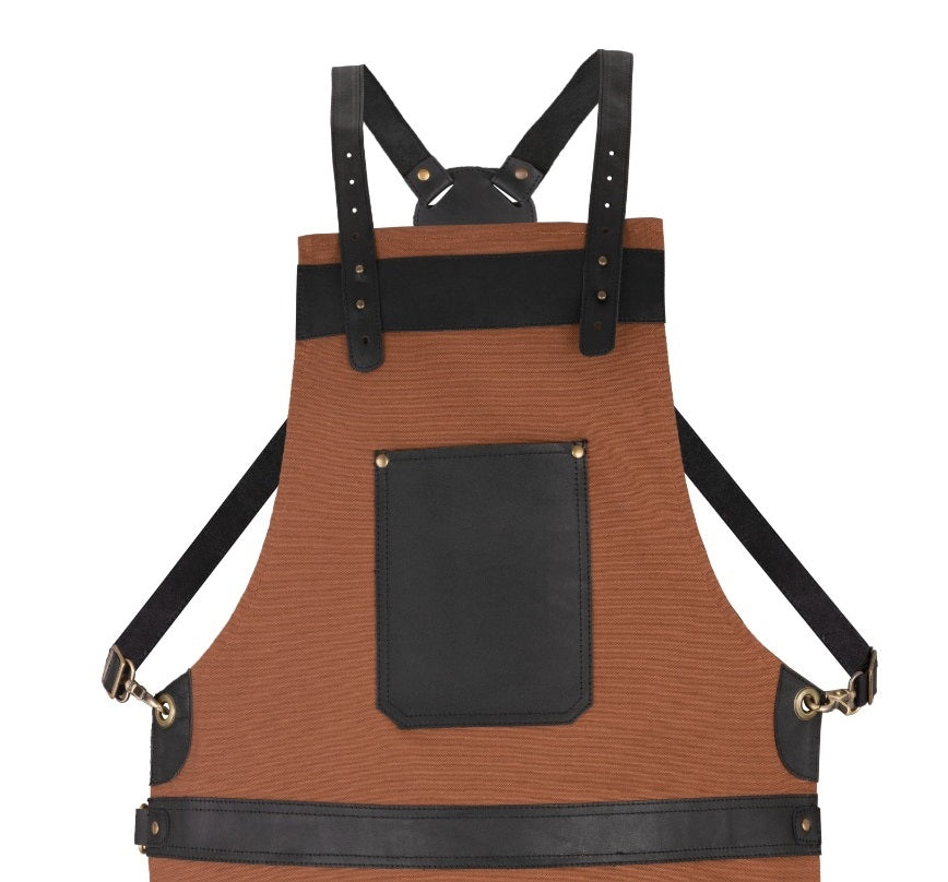 The Greater Manchester Brown Canvas Crossbody Blacksmith Apron