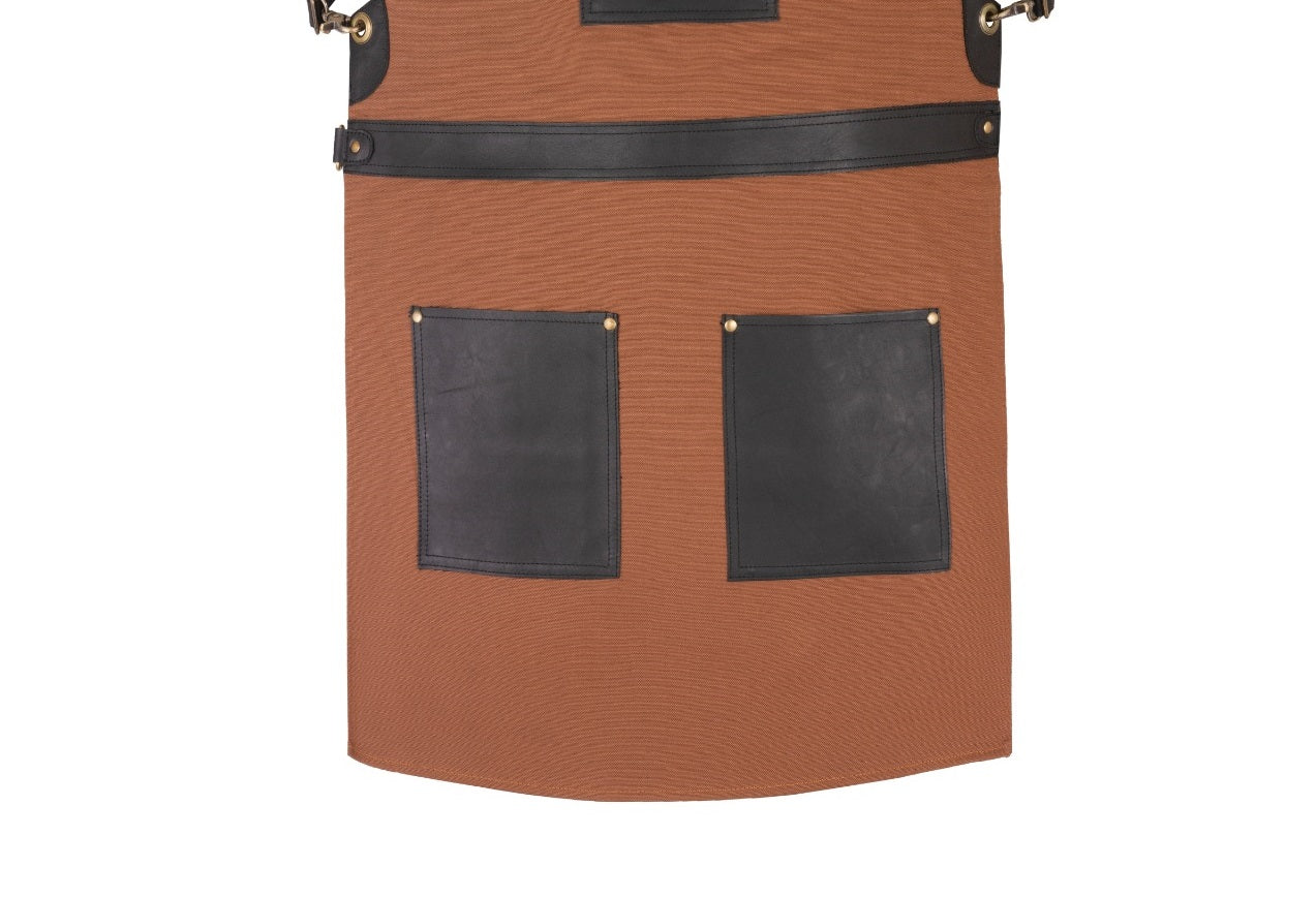 The Suffolk Brown Canvas Crossbody Cooking Apron