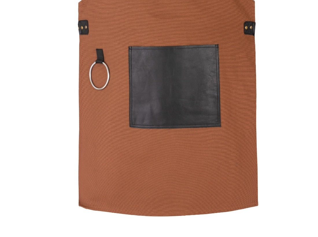 The Cumbria Top Grain Brown Canvas Apron