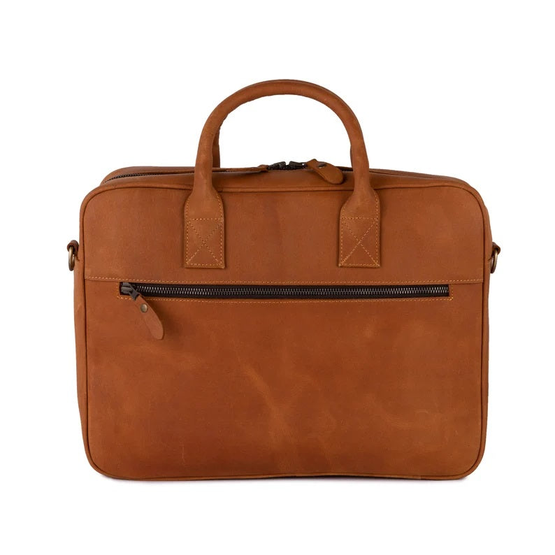 The Northumberland Tan Brown Leather Laptop Bag