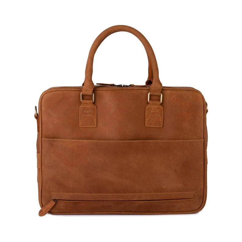 The Northumberland Tan Brown Leather Laptop Bag