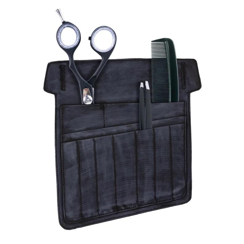 Chef Black Wax Leather apron and Roll with free utility belt Gift Set