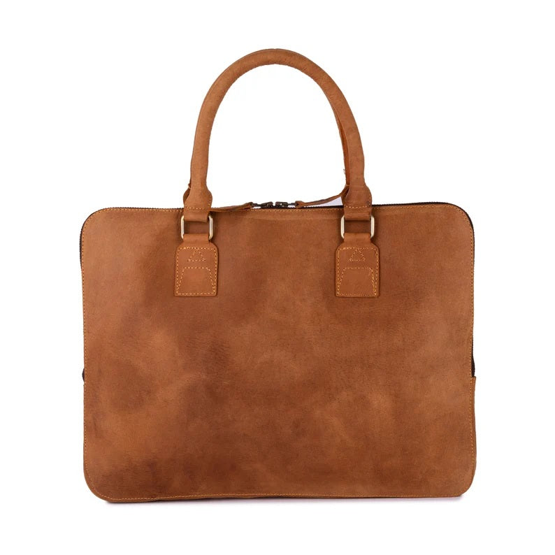 The Herefordshire Full grain Tan Brown Leather Laptop Sleeve