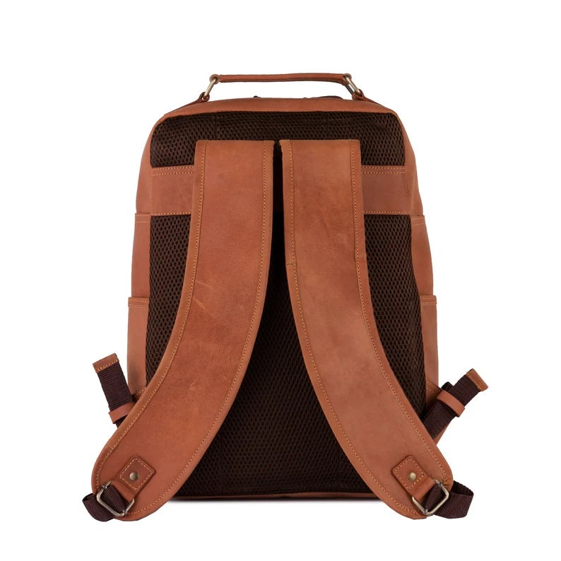 The East Sussex Tan Brown Handmade Leather Backpack