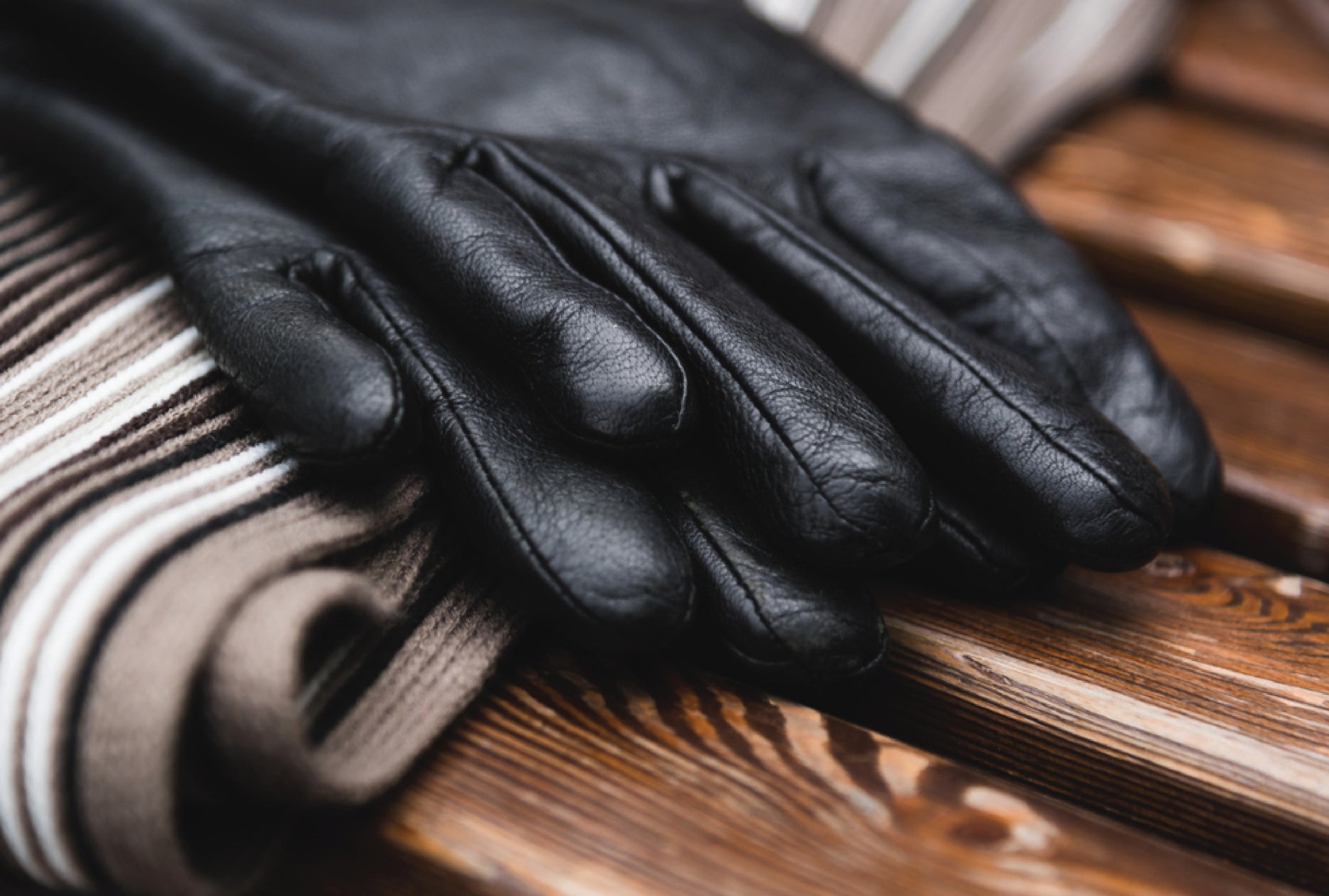 City of London Thermal Lined Black Full Grain Leather Gloves