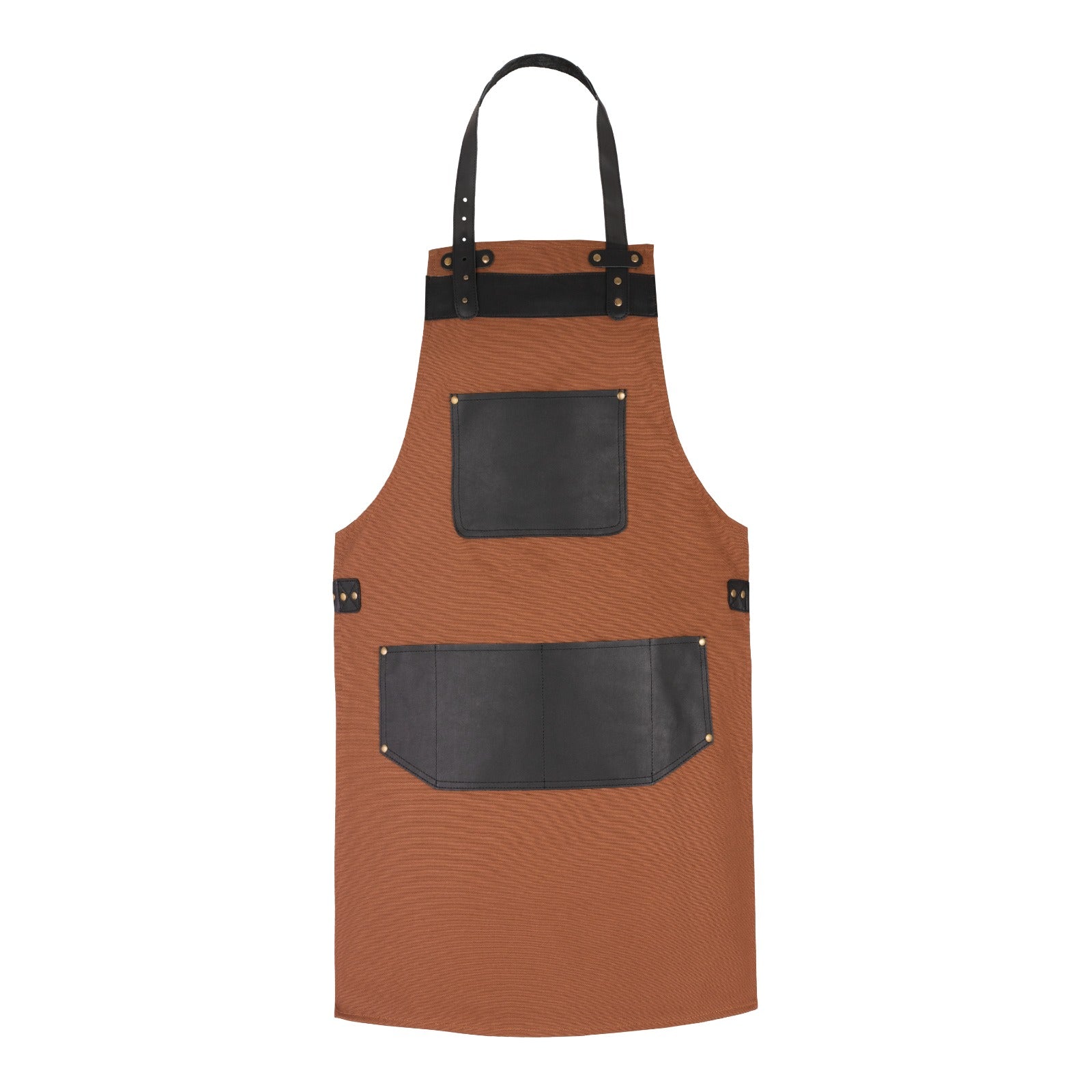 The Rutland Leather Brown Canvas Apron