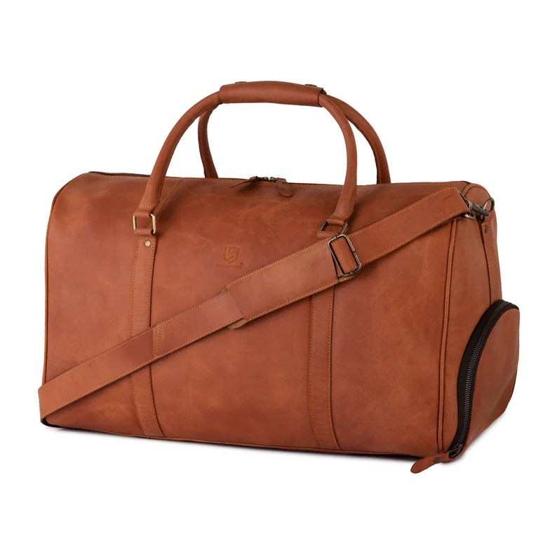 The Bristol Leather Duffle Travel Weekend Luggage Bag