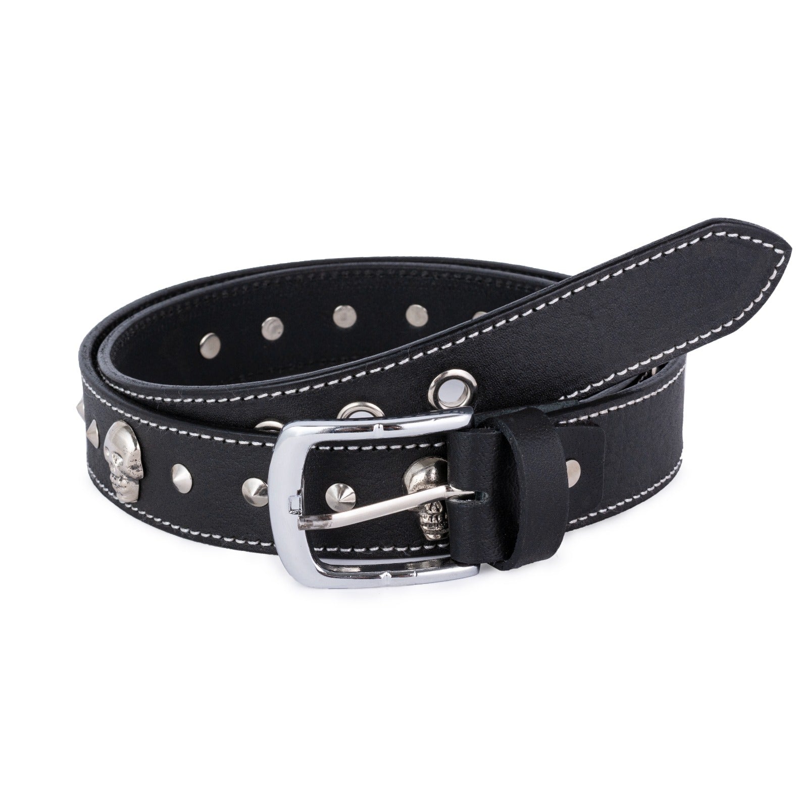 The Kent Skull and Pyramid stud leather Handmade belt