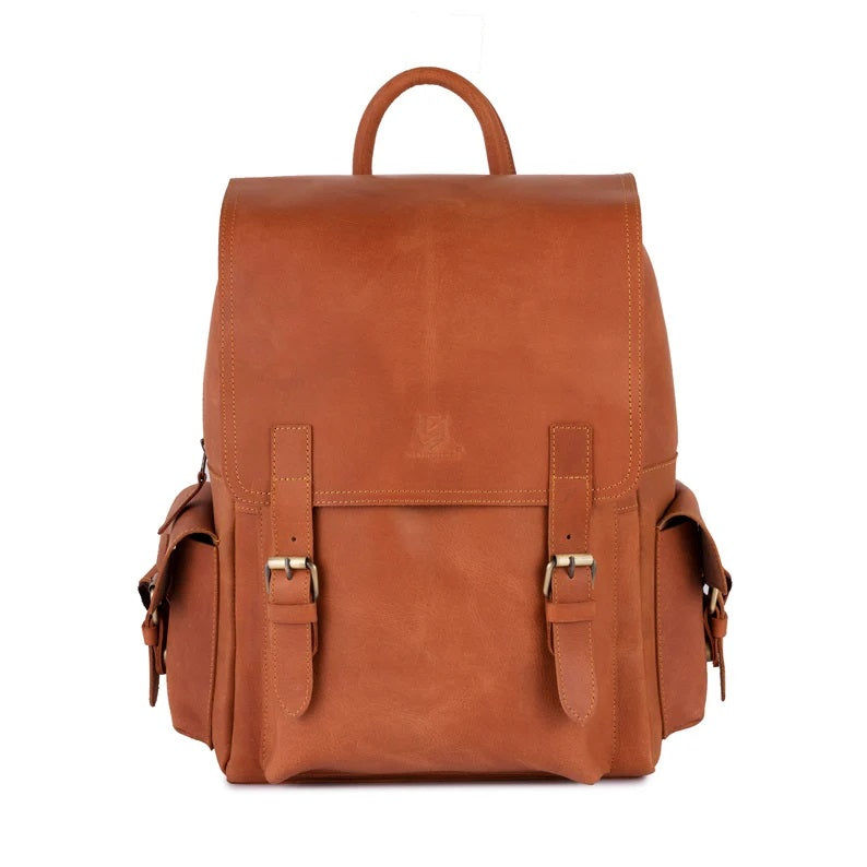 The Lancashire Tan Brown Leather Handmade Backpack