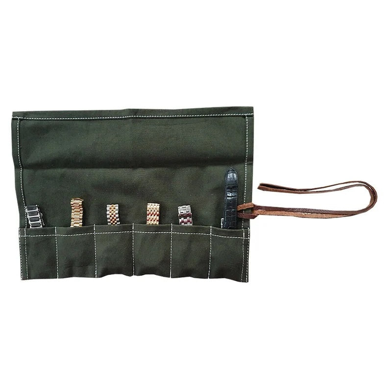 The Bristol Canvas Travel Watch Roll