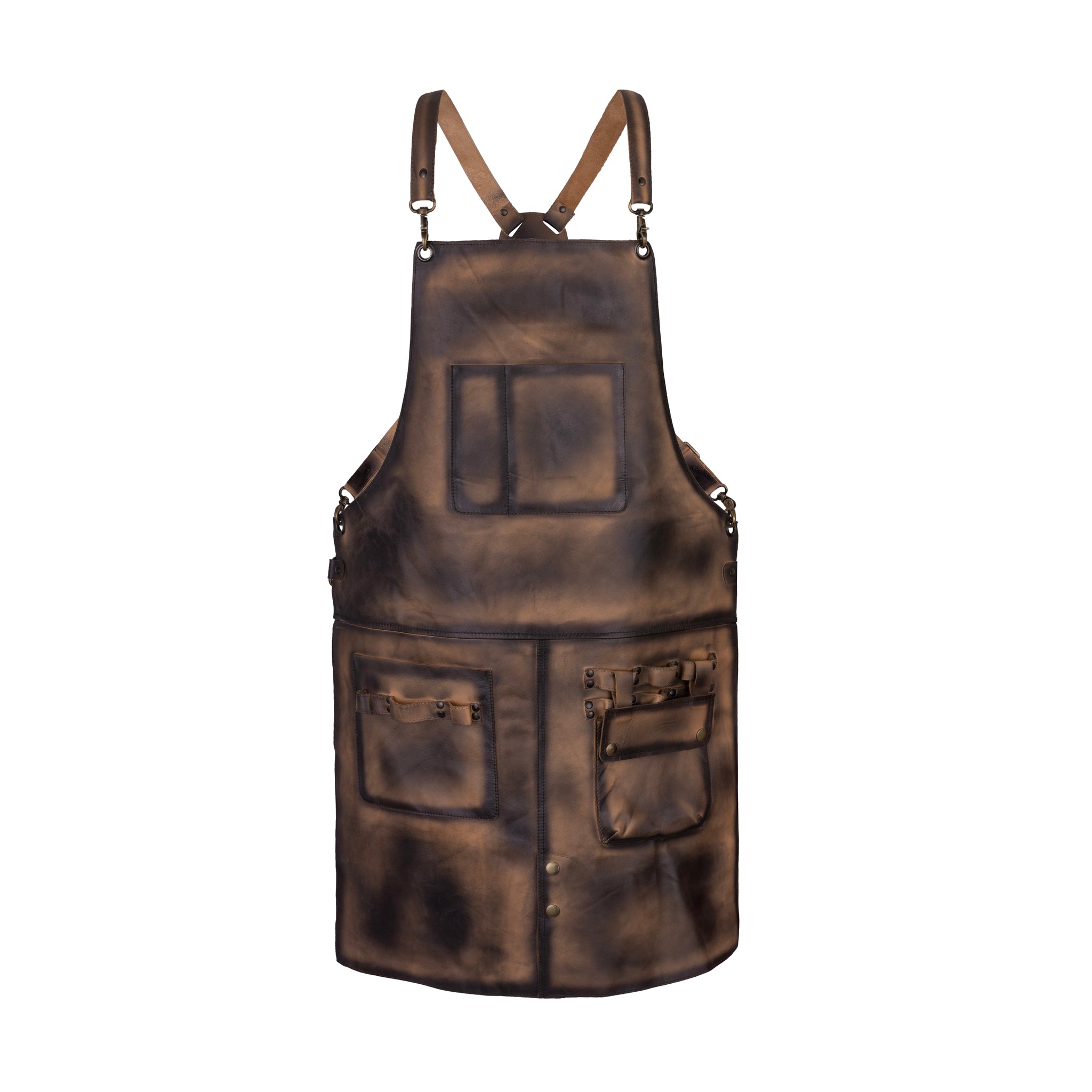 The Cambridgeshire Full Grain Leather Crossback Working Apron