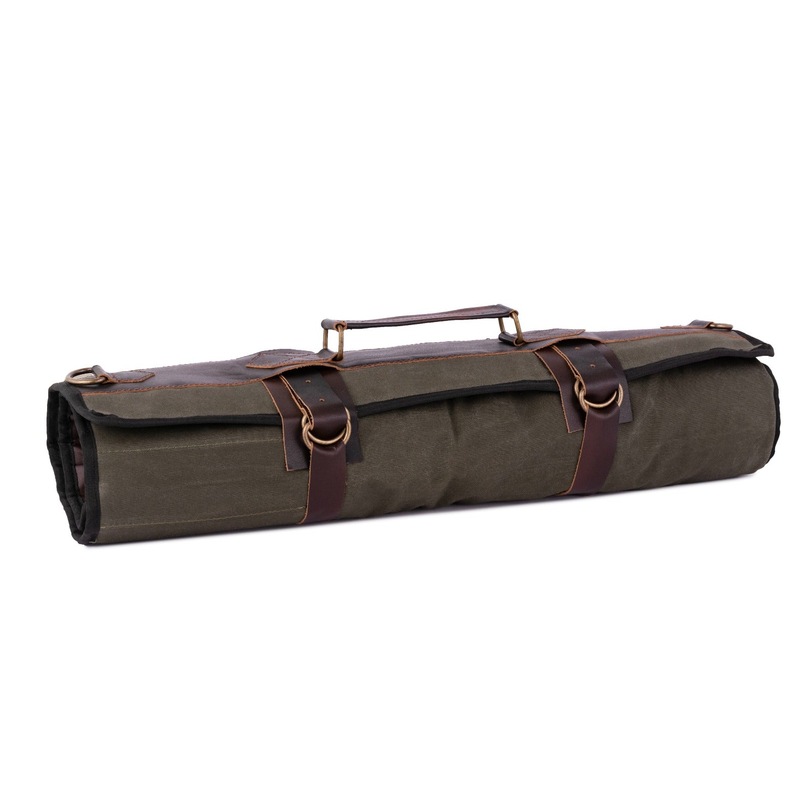 The Essex Waxed Canvas Leather 11 Pocket Handmade Chef Roll