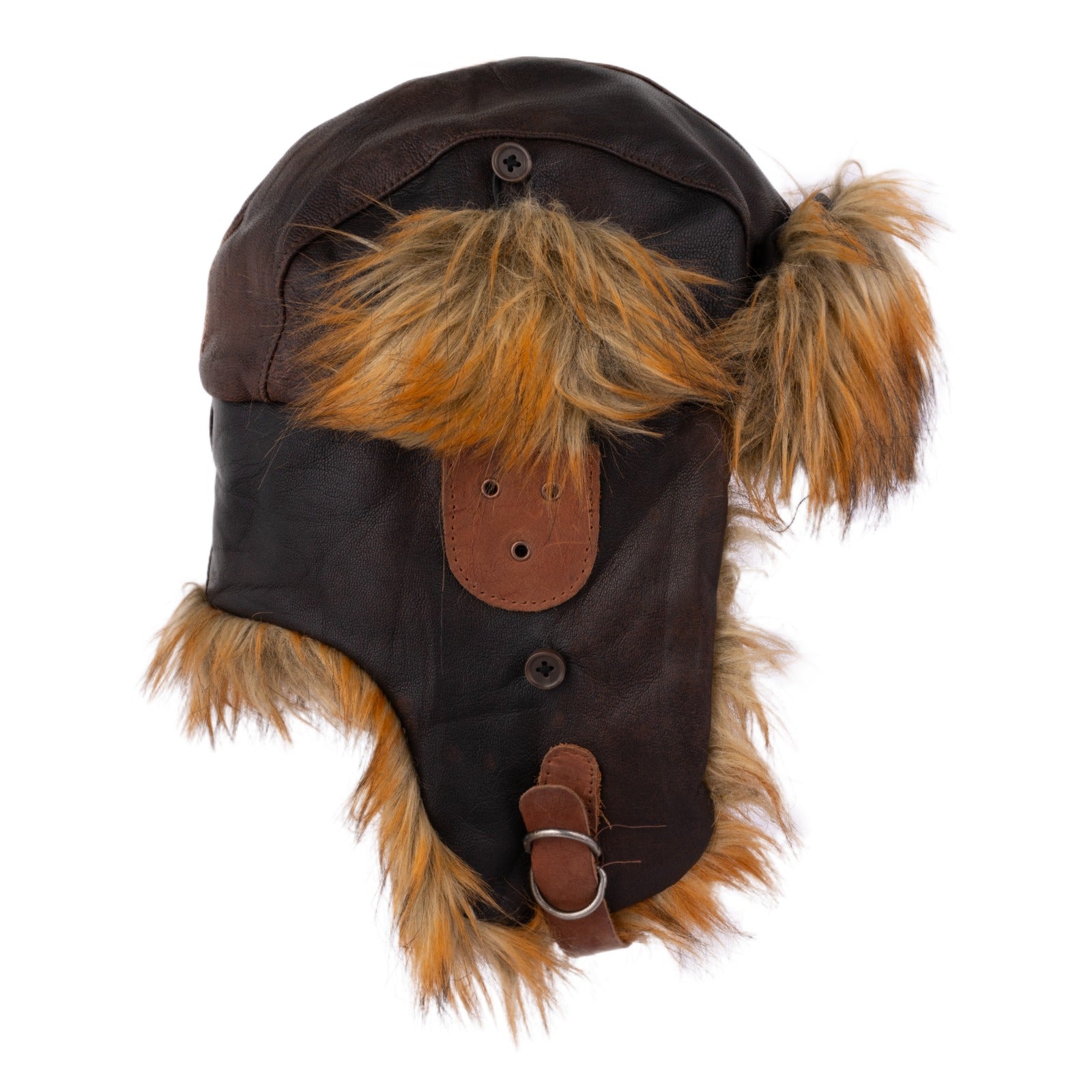 The Derbyshire Bomber Leather Aviator Winter Fur Hat