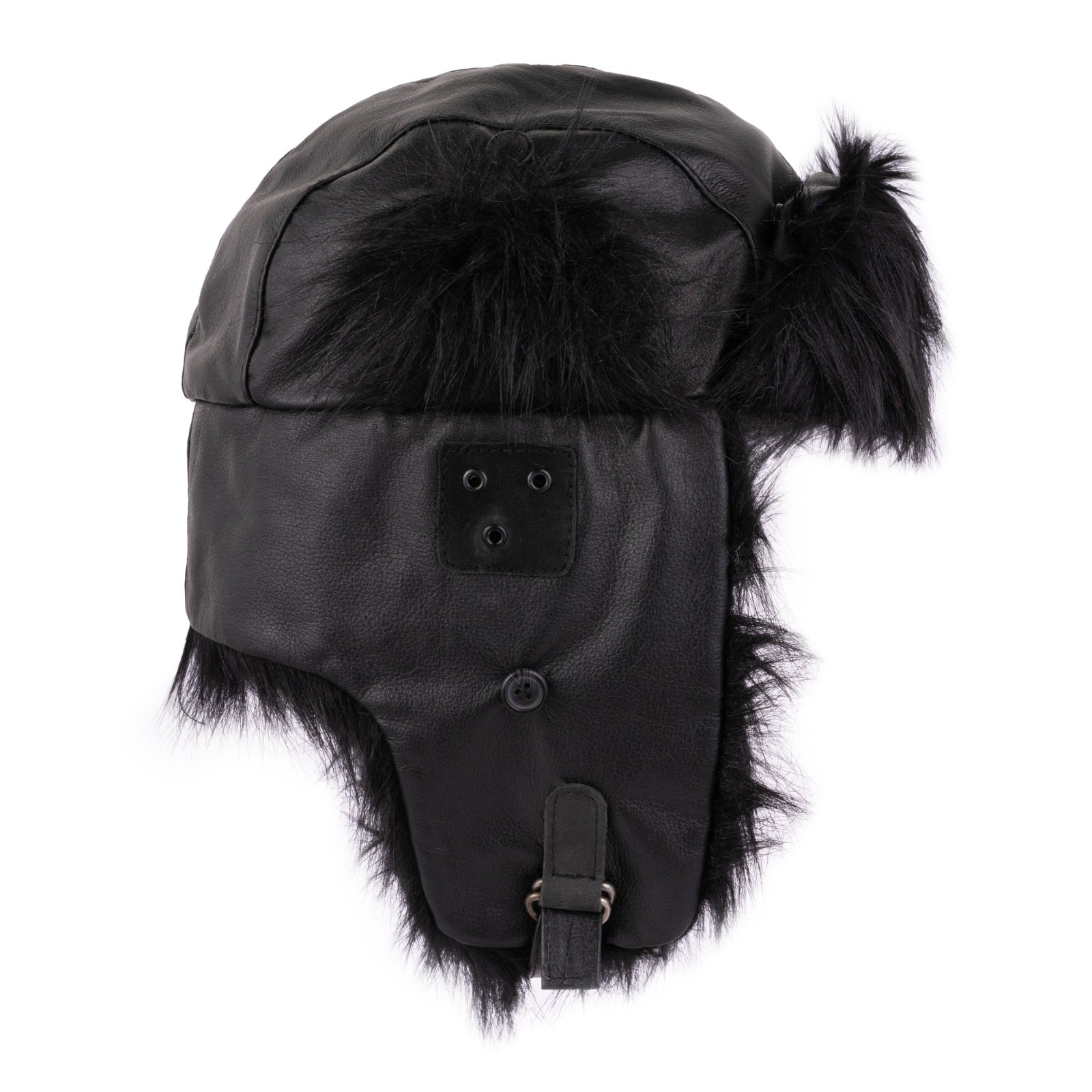 The Hampshire Leather Bomber trapper Ear Flap Winter Fur Hat