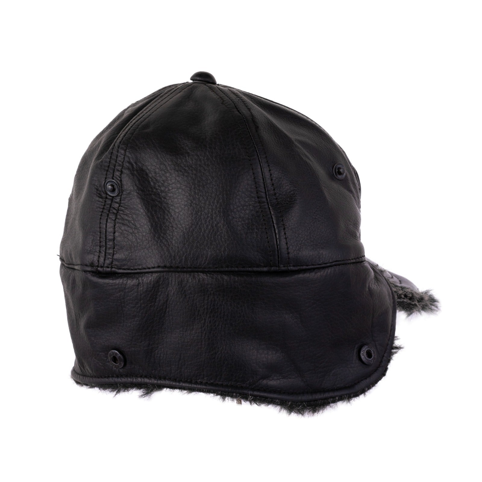 The Staffordshire Handmade Leather Winter Baseball Cap Earflap Fitted Hats