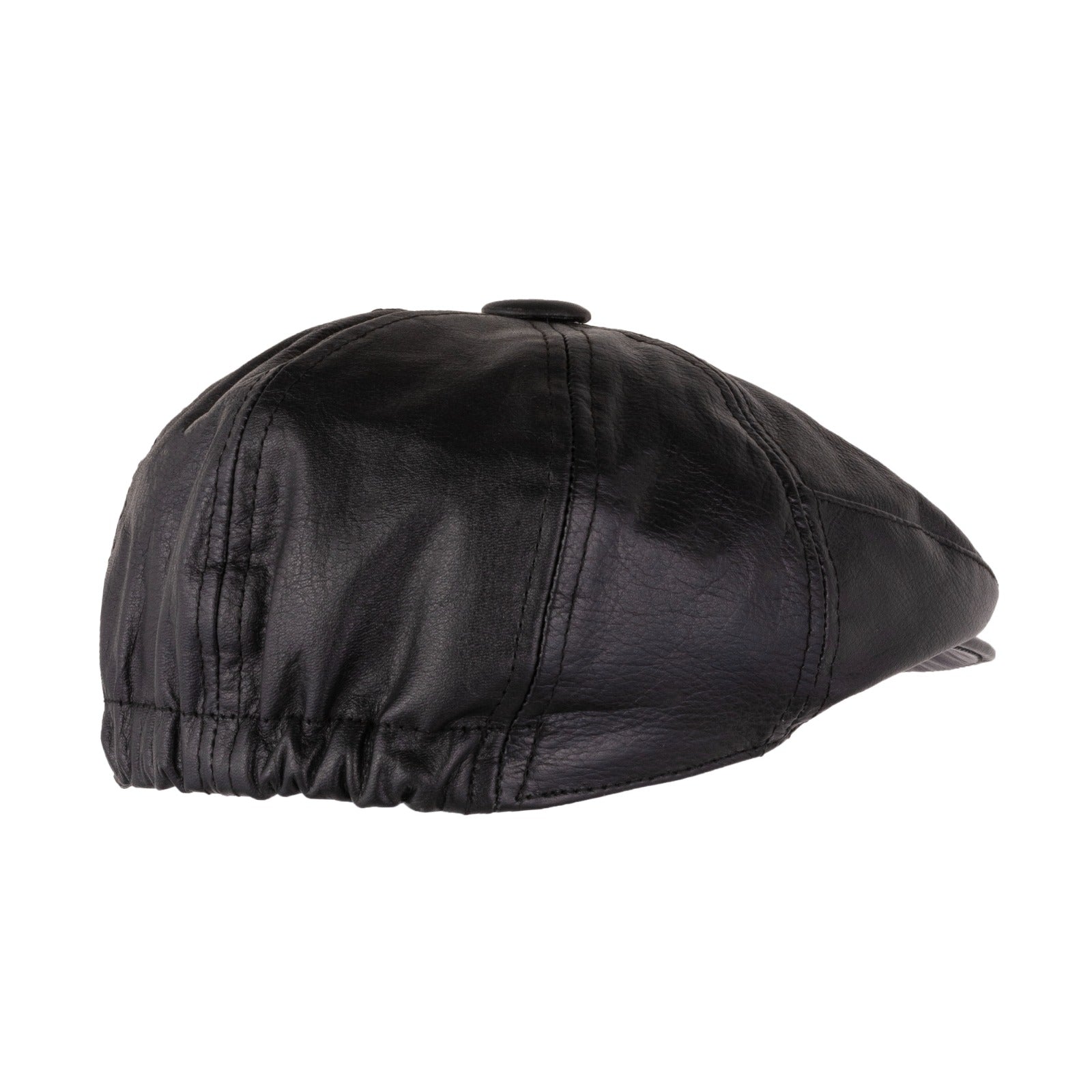 The Somerset Black Handstitched Genuine Leather Ivy Cap