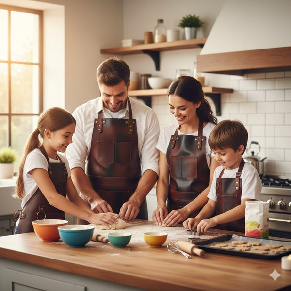 The Bristol Family Leather apron Dark Brown Full Grain Leather Apron