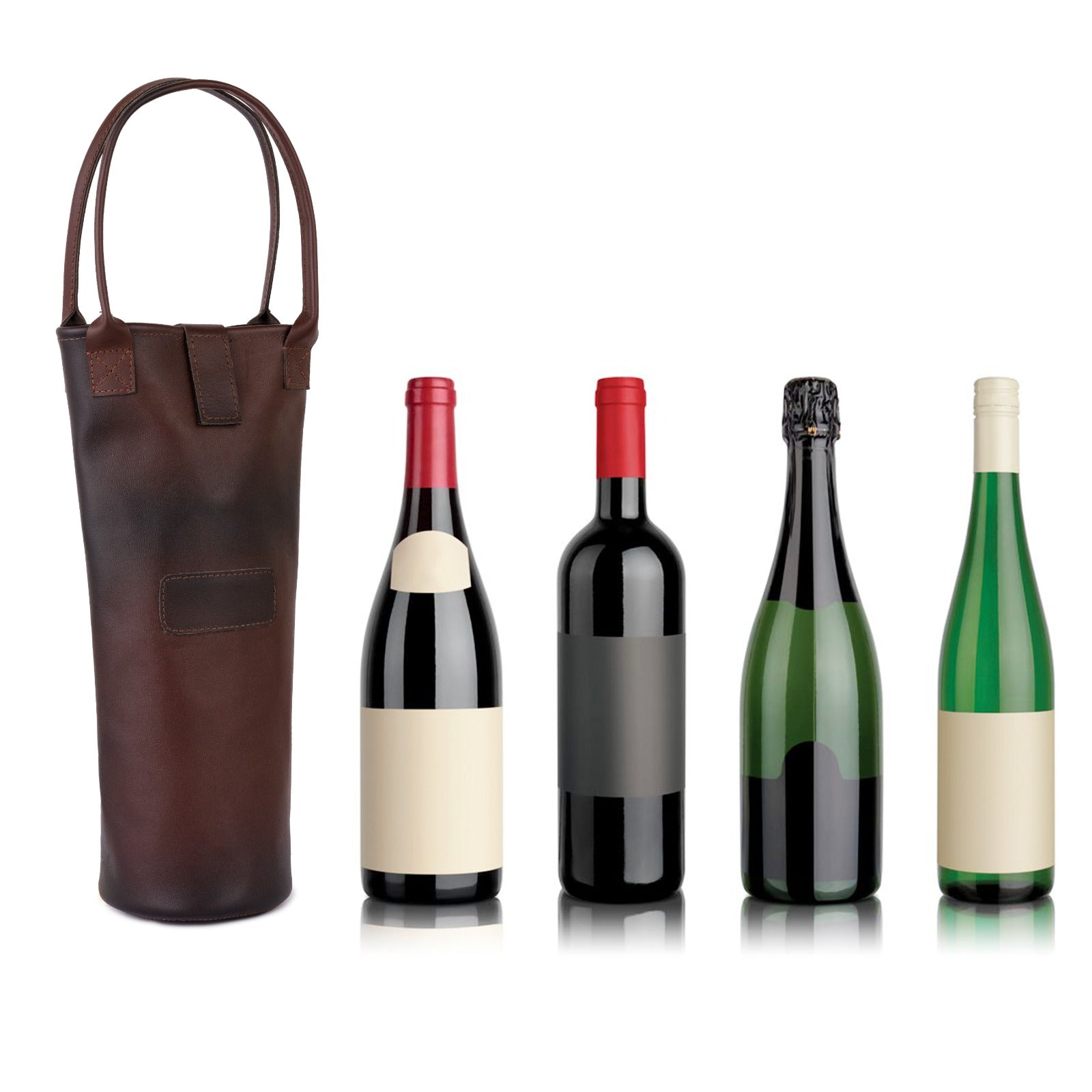 The Surrey Full Grain Leather wine bag tote bag