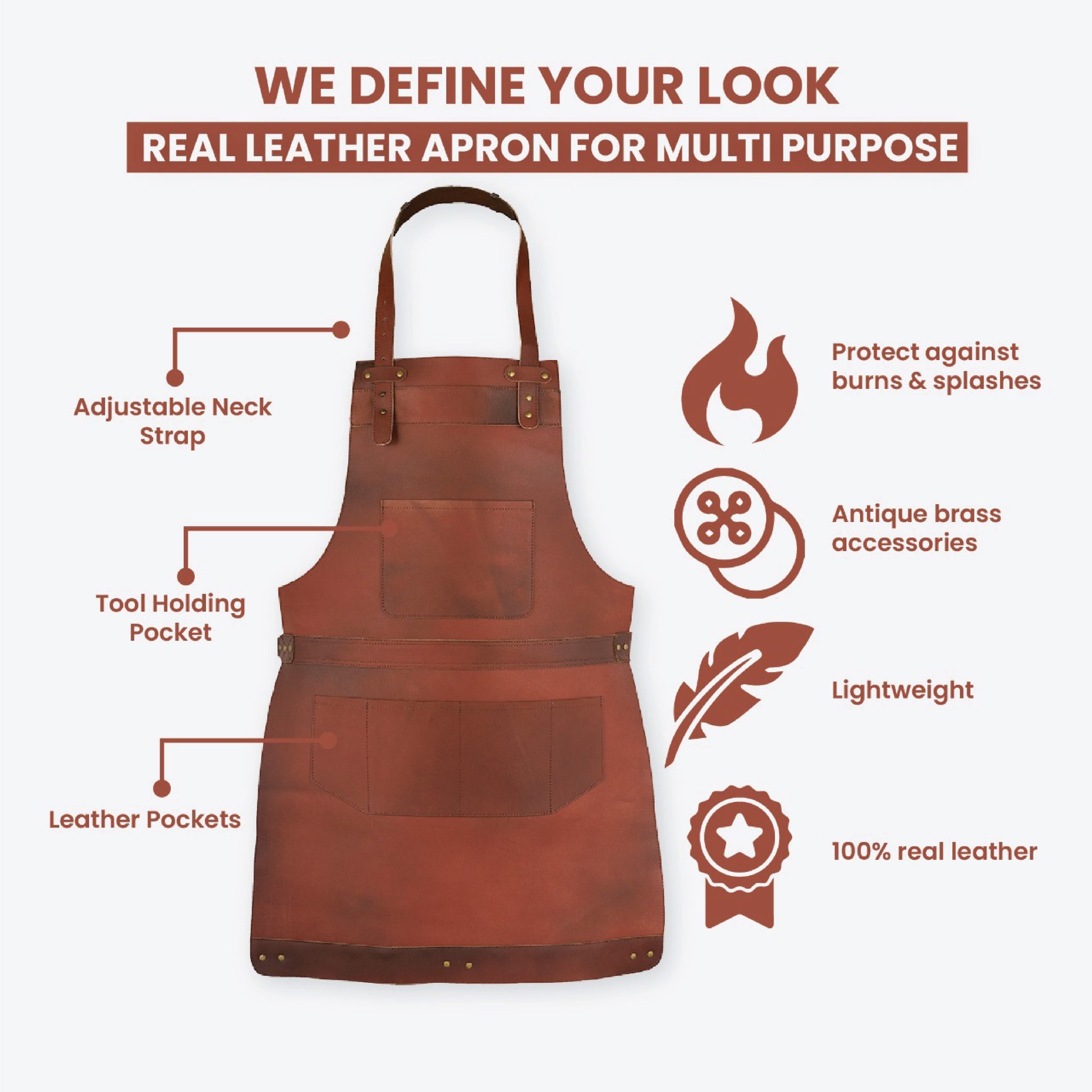 The Devon Full Grain Leather Apron