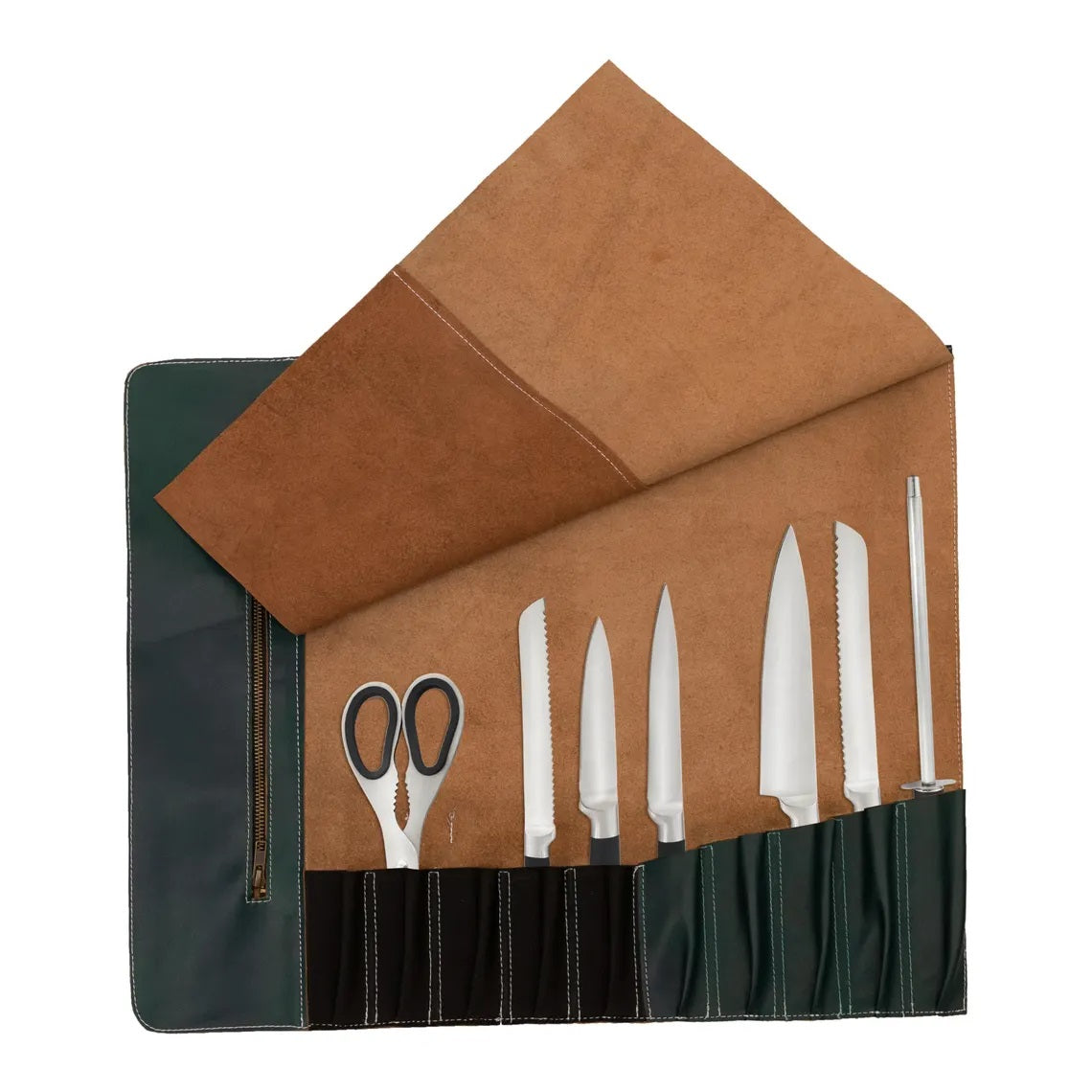 Isle of Wight Leather 11 Pocket Handmade Chef Roll, Tool Holder